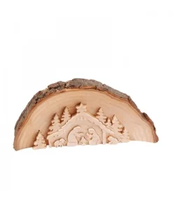 Waldfabrik, photophore en bois et étoile sapin de Noël Crèche De Noël En Relief, Taillee Dans Un Rondin De Bois, 20 Cm Online
