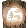 Waldfabrik, photophore en bois et étoile sapin de Noël Déco Bois En Ecorce, Motif Elan Dans La Foret, 18 Cm Discount