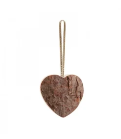 Waldfabrik, photophore en bois et étoile sapin de Noël Déco De Noël, Coeur En Bois A Suspendre A Ruban Dore, 6 Cm Outlet
