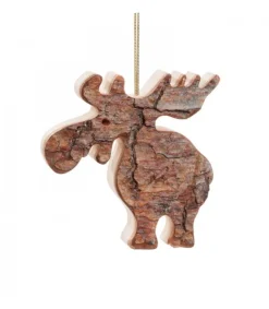 Waldfabrik, photophore en bois et étoile sapin de Noël Déco De Noël, Elan En Bois A Suspendre, 6,5Cm Clearance