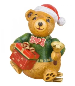 Hubrig, figurines pour enfant Déco Sapin Vintage, Ourson Et Paquet Cadeau Discount