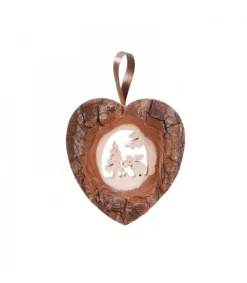 Waldfabrik, photophore en bois et étoile sapin de Noël Décoration Murale En Bois, Grand Coeur Motif Elan, 14,5 Cm Clearance