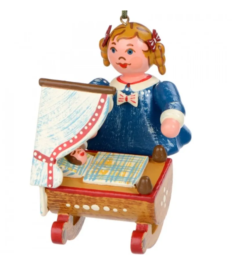 Hubrig, figurines pour enfant Décoration Sapin De Noël Vintage, Fillette Et Poupee Discount