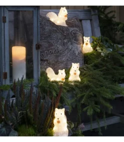 Konstsmide, guirlandes lumineuses de Noël Ecureuils Lumineux 12 Cm En Acrylique, 40 Diodes Blanc Chaud
