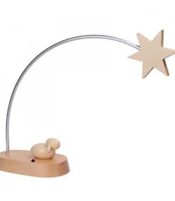 Schalling, crèche moderne Etoile De Noël Electrique A Led Sur Socle, 21 Cm