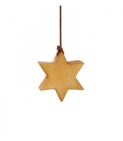 Waldfabrik, photophore en bois et étoile sapin de Noël Etoile En Bois D'Aulne A Suspendre 5,5 Cm Online