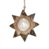 Waldfabrik, photophore en bois et étoile sapin de Noël Etoile En Bois, Motif Cisele Crèche, 10 Cm New