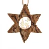 Waldfabrik, photophore en bois et étoile sapin de Noël Etoile En Bois, Motif Cisele Elan, 7 Cm Clearance