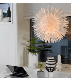 Konstsmide, guirlandes lumineuses de Noël Etoile Lumineuse Electrique En Papier A Suspendre, Blanche, 60 Cm Sale