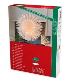 Konstsmide, guirlandes lumineuses de Noël Etoile Lumineuse Electrique En Papier A Suspendre, Blanche, 60 Cm Sale