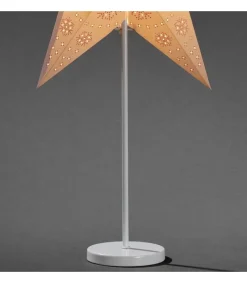 Konstsmide, guirlandes lumineuses de Noël Etoile Lumineuse Electrique 5 Branches En Papier, Blanche, Sur Pied Blanc, 46 Cm Clearance
