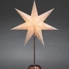 Konstsmide, guirlandes lumineuses de Noël Etoile Lumineuse Electrique 7 Branches En Papier, Blanche, Sur Pied Cuivre 48 Cm Sale