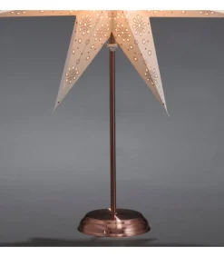 Konstsmide, guirlandes lumineuses de Noël Etoile Lumineuse Electrique 7 Branches En Papier, Blanche, Sur Pied Cuivre 48 Cm Sale