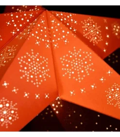 Konstsmide, guirlandes lumineuses de Noël Etoile Lumineuse Electrique 5 Branches En Papier, Rouge, Sur Pied Blanc, 46 Cm Outlet