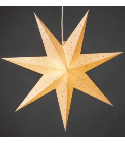 Konstsmide, guirlandes lumineuses de Noël Etoile Lumineuse En Papier A Suspendre, 7 Branches, Blanche, 60 Cm Discount