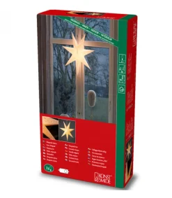 Konstsmide, guirlandes lumineuses de Noël Etoile Lumineuse En Papier A Suspendre, 7 Branches, Blanche, 60 Cm Discount
