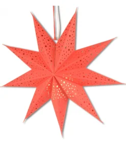 Riffelmacher et Weinberger Etoile Lumineuse Rouge En Papier A Suspendre, 45 Cm New
