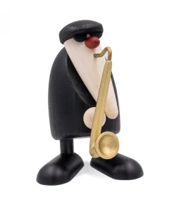 Köhler, Père Noël en bois Figurine Musicien Jazz, Saxophoniste Discount