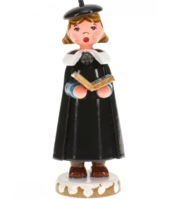 Hubrig, figurines pour enfant Fillette Chanteuse Avec Livre De Chorale De Noël - Village De Noël Miniature Sale