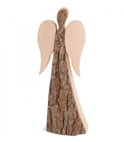 Waldfabrik, photophore en bois et étoile sapin de Noël Grand Ange De Noël En Bois, Double Face 24 Cm Discount