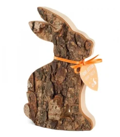 Waldfabrik, photophore en bois et étoile sapin de Noël Grand Lapin En Bois Assis, 15 Cm New