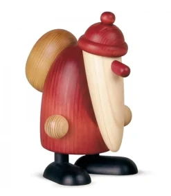 Köhler, Père Noël en bois Grand Père Noël Avec Hotte, 19 Cm Discount