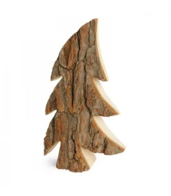 Waldfabrik, photophore en bois et étoile sapin de Noël Grand Sapin En Bois, Forme Penchee, 40 Cm Clearance