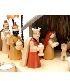 Richard Glasser, Pyramides de Noël allemandes Grande Crèche De Noël En Bois Avec Personnages Best