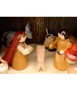Richard Glasser, Pyramides de Noël allemandes Grande Crèche De Noël En Bois Avec Personnages Best