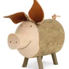 Waldfabrik, photophore en bois et étoile sapin de Noël Gros Cochon En Bois, 9 Cm Clearance