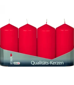 Ewa Kerzen, bougies de Noël et bougies de l'Avent Grosses Bougies Rouges De L'Avent 10 Cm Outlet