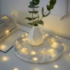 Konstsmide, guirlandes lumineuses de Noël Guirlande Led A Pile, 20 Diodes Ambrees, Fil Argente New