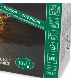 Konstsmide, guirlandes lumineuses de Noël Guirlande Lumineuse Décorative A Led, Flocons De Neige Metalliques Dores Discount