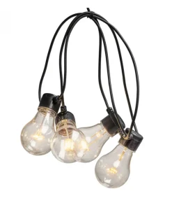 Konstsmide, guirlandes lumineuses de Noël Guirlande Lumineuse De Terrasse 10 M Extensible, 10 Ampoules Ambrees Hot