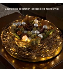 Konstsmide, guirlandes lumineuses de Noël Guirlande Lumineuse Led Effet Gouttes, 100 Diodes Ambrees, Fil Noir