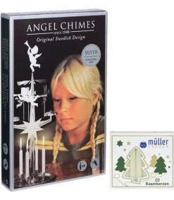 Angel Chimes, carillon des anges Kit Carillon Des Anges Argente + Bougies Outlet