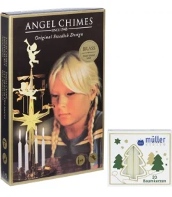 Angel Chimes, carillon des anges Kit Carillon Des Anges Dore + Bougies Clearance