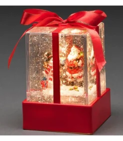 Konstsmide, guirlandes lumineuses de Noël Lanterne À Neige "Cadeau De Noël" Avec Père Noël & Bonhomme De Neige Sale