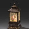 Konstsmide, guirlandes lumineuses de Noël Lanterne De Noël À Neige A Led Avec Père Noël Et Enfants, 22 Cm Sale