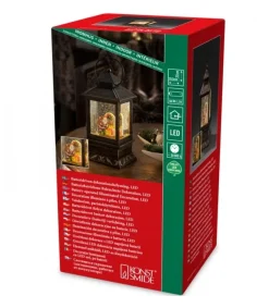 Konstsmide, guirlandes lumineuses de Noël Lanterne De Noël À Neige A Led Avec Père Noël Et Enfants, 22 Cm Sale