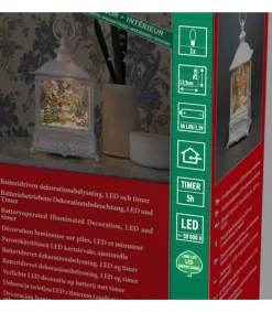 Konstsmide, guirlandes lumineuses de Noël Lanterne De Noël Blanche, Père Noël Volant Au-Dessus D'Un Village Discount