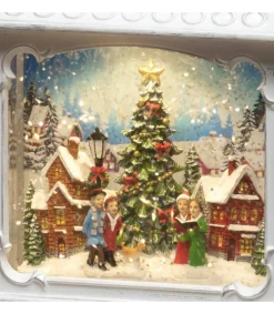 Konstsmide, guirlandes lumineuses de Noël Lanterne De Noël Blanche, Village De Noël Avec Sapin Clearance