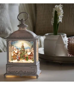 Konstsmide, guirlandes lumineuses de Noël Lanterne De Noël Blanche, Village De Noël Avec Sapin Clearance