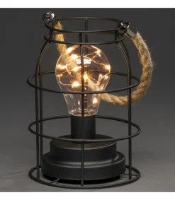 Konstsmide, guirlandes lumineuses de Noël Lanterne Lumineuse A Led En Metal, Ronde, 18 Cm Best