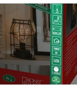 Konstsmide, guirlandes lumineuses de Noël Lanterne Lumineuse A Led En Metal, Ronde, 18 Cm Best