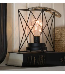 Konstsmide, guirlandes lumineuses de Noël Lanterne Lumineuse A Led En Metal, Carree, 19 Cm