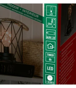 Konstsmide, guirlandes lumineuses de Noël Lanterne Lumineuse A Led En Metal, Carree, 19 Cm