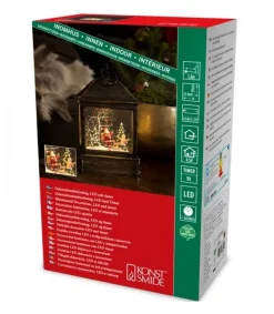 Konstsmide, guirlandes lumineuses de Noël Lanterne Père Noël Sous LÀ Neige Avec Enfant, 25 Cm Sale