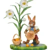 Hubrig, figurines pour enfant Lapin De Paques En Bois Avec Corbeille A Oeufs Best