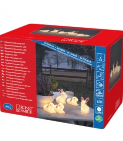 Konstsmide, guirlandes lumineuses de Noël Lapins Lumineux 14 Cm En Acrylique, 40 Diodes Blanc Chaud Best